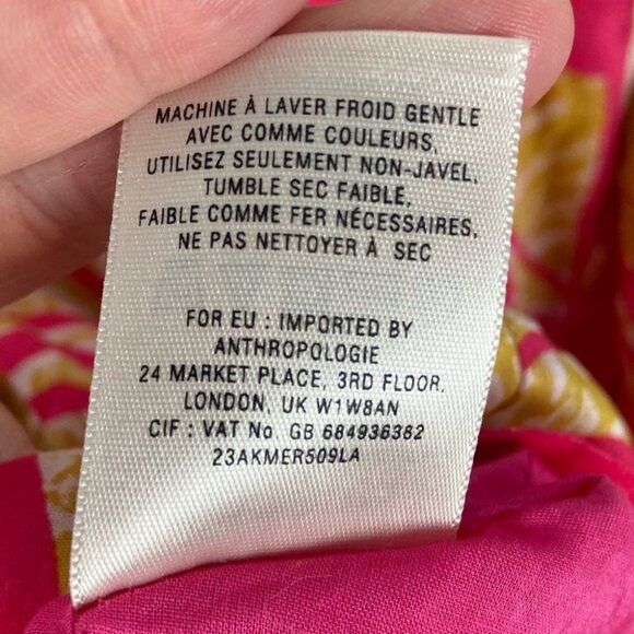 Anthropologie Pink Mini Skirt Mustard Yellow Size 4 Bohemian Boho Vanessa Hippie - Picture 8 of 9